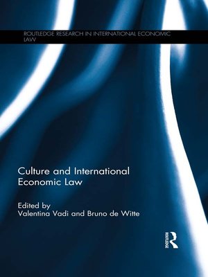 cover image of Culture and International Economic Law